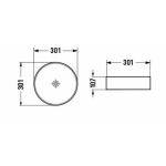 PA3011MW Matte White art basin 301*301*107 PA3011MW Matte White art basin 301*301*107