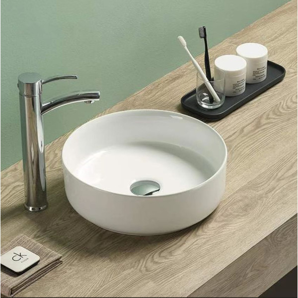 PA3911MW Ultra slim matte white ceramic basin 394*394*115