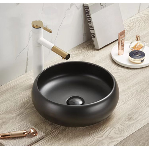 PA3612MB Matte black ceramic basin 360*360*120 PA3612MB Matte black ceramic basin 360*360*120