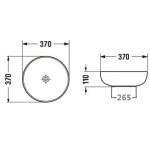 PA37378 Ultra slim fine ceramic basin 370*370*110 PA37378 Ultra slim fine ceramic basin 370*370*110