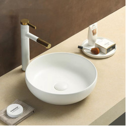 PA37378MW Matte White ceramic basin 370*370*110