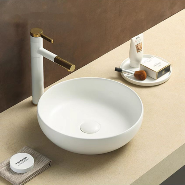 PA37378MW Matte White ceramic basin 370*370*110 PA37378MW Matte White ceramic basin 370*370*110