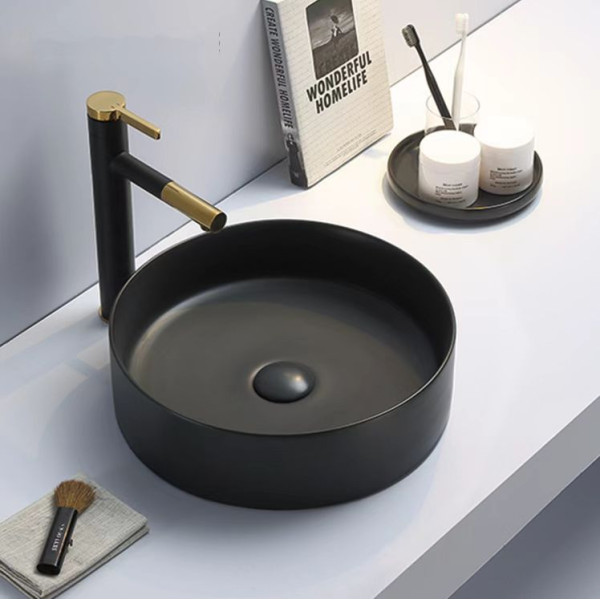 PA3911MB Ultra slim matte black ceramic basin 394*394*115 PA3911MB Ultra slim matte black ceramic basin 394*394*115