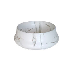 PA4014CRA Matte white Carrara ceramic basin 400*400*140