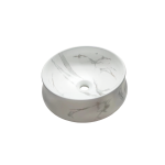 PA4014CRA Matte white Carrara ceramic basin 400*400*140