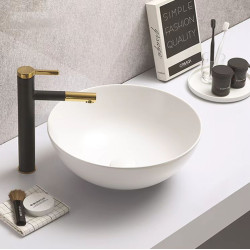 PA4040MW Matte white fine ceramic basin 405*405*145