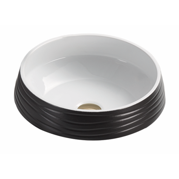 PA4343BW matte white and black art basin 410*410*145 PA4343BW matte white and black art basin 410*410*145