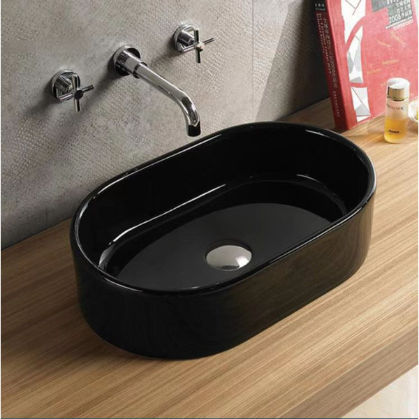 PA5230MB Matte black fine ceramic basin 525*300*115 PA5230MB Matte black fine ceramic basin 525*300*115