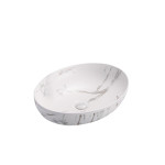 PA5239M2 Matte white carrara with gold vein basin 520*395*130 PA5239M2 Matte white carrara with gold vein basin 520*395*130