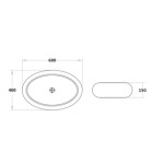 PA6040MB Matte black oval basin 600*400*150 PA6040MB Matte black oval basin 600*400*150