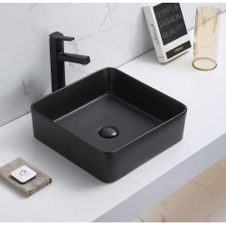 Matte black square basin 360*360*110  PA3636MB