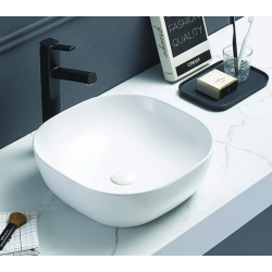 PA37375MW Matte white square basin 370*370*120