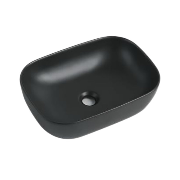 PA4632MB Matte black Ultra slim ceramic basin 460*320*135