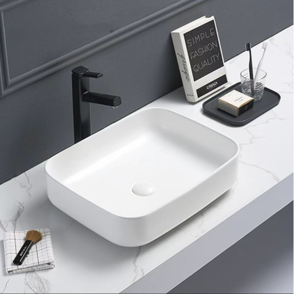 PA5039MW Matte white Square basin 500*390*130