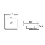 IS6041   RECESS BASIN SQUARE 410X410