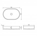 Noosa Solid Surface Basin 585 x 385 x 110mm