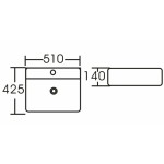 BASIN SQUARE 510X425X140  IS2064