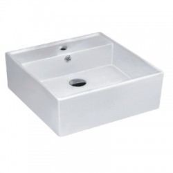 IS2080 Gloss White Square Basin With Overflow