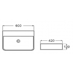 IS3166NTH ABOVE/WALL HUNG SQUARE BASIN