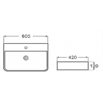 IS3166 ABOVE/WALL HUNG SQUARE BASIN