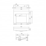 Moonlight wall hung basin 600mm