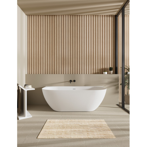 LK-EB Back To Wall Free Standing Acrylic Overflow Bathtub 1500 &1700 