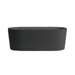 Fluted Items Package sale-Black 600mm Vanity, Shaving Cabinet, Toilet, Bath