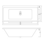 KDK Dunton drop in shower bath size 1700 DIB7101-1700