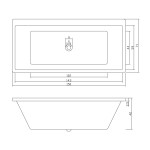 KDK Drop in shower bathtub- DIB7101-1500