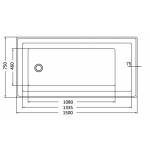 Drop in bath tub 1500-SB1500