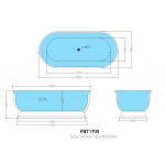 Freestanding bathtub 1700mm- FBT1700