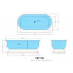  FBT1700 Freestanding bathtub 1700mm