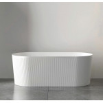 NOOSA FLUTED FACING FREESTANDING BATH 1500mm  Gloss White