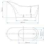 KDK High back bathtub - BBT1400