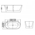 VOGHERA BATHTUB 1500 NF