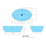 Big Freestanding bathtub- LBT1800