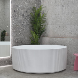Groove round bathtub 1280mm