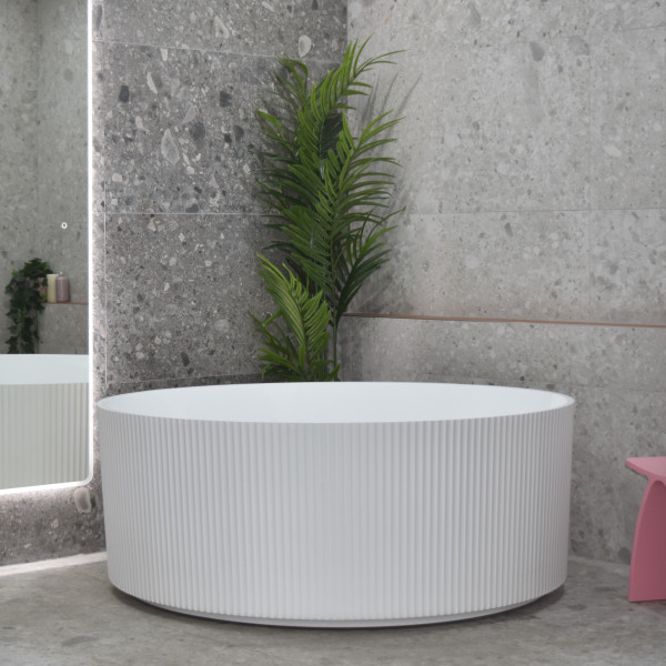 Groove round bathtub 1280mm