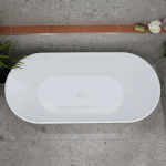 Brighton Fluted 1500-1700mm Matte White Bath SB782-1500MW