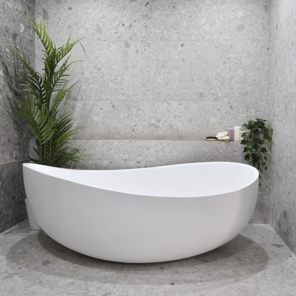 Wave Oval Freestanding 1800mm Bath SB821-1800GW