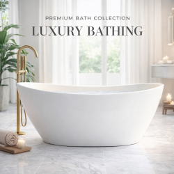 1500mm Matt White Double Highback Bathtub-Discontinued-EBT1500