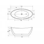 EBT1500MW  KDK Matt White Double Highback Bathtub