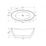 EBT1500MW  KDK Matt White Double Highback Bathtub