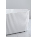 Fluted matte black bathtub 1500mm AGV1500MB
