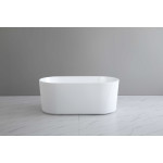 Fluted matte black bathtub 1500mm AGV1500MB
