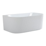 Brighton Fluted Back to Wall 1500-1700mm Gloss White Bath BGV1500GW