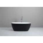 MBBT-5-1500 Matte Black & Matte White Bathtub