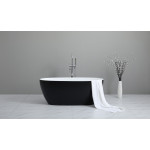 MBBT-5-1500 Matte Black & Matte White Bathtub