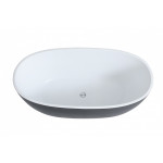 MBBT-5-1500 Matte Black & Matte White Bathtub