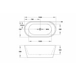 OBT1500B  Ovia Free Standing Bathtub